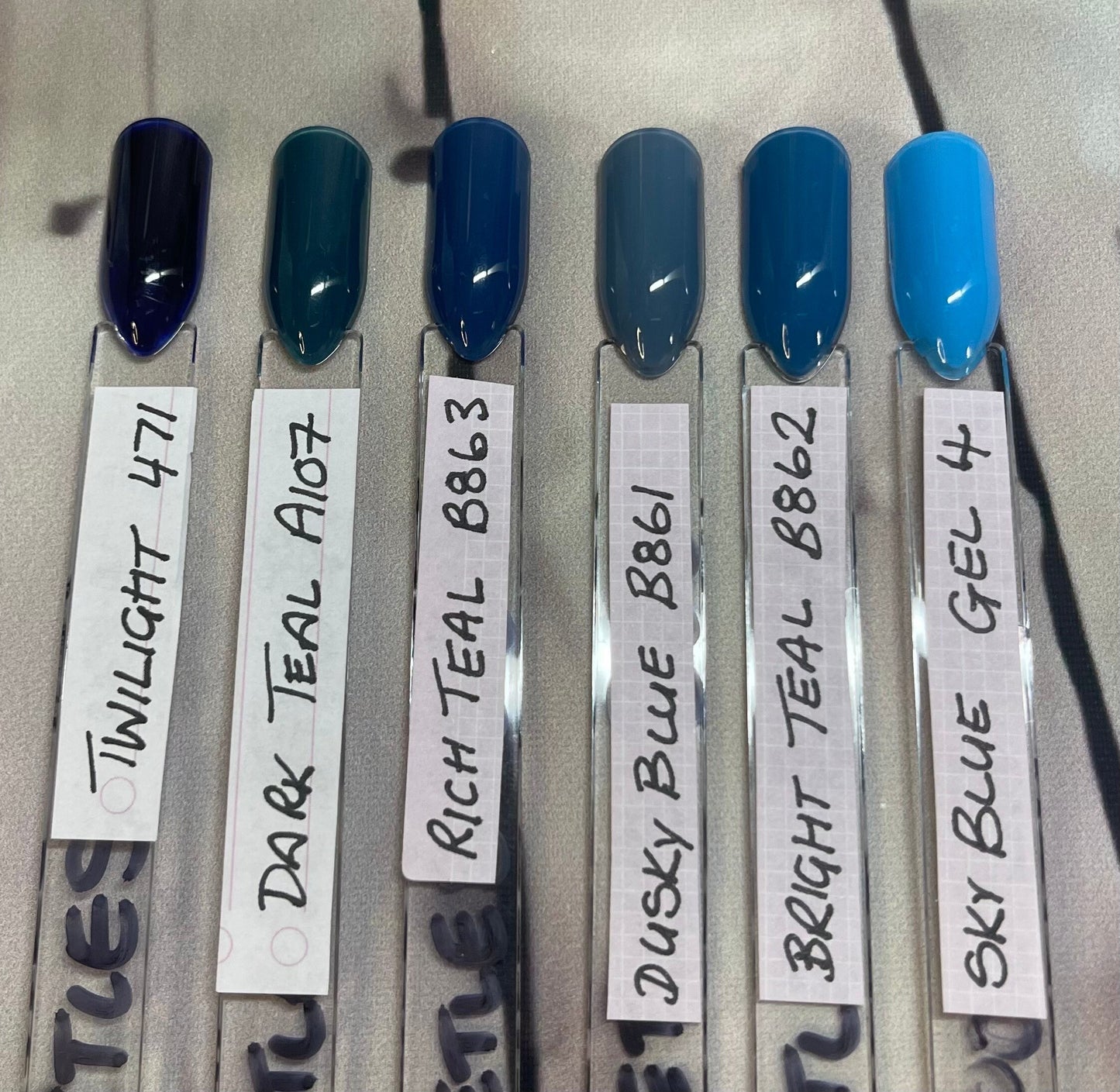 THE BLUES - Block colour or French Tip - Set of 10 Solid Colour or French Tip Nails