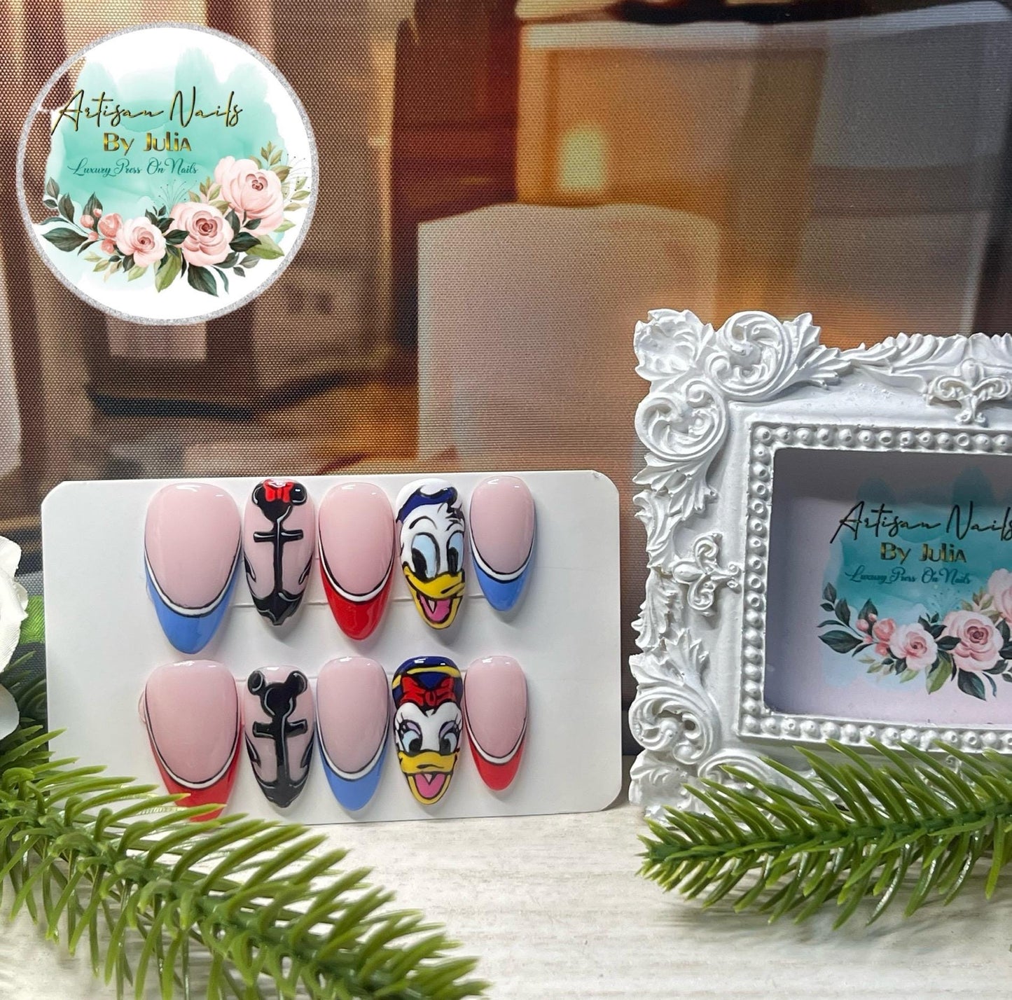 DUCKS AHOY -Set of 10 Disney Cruise inspired Nails m