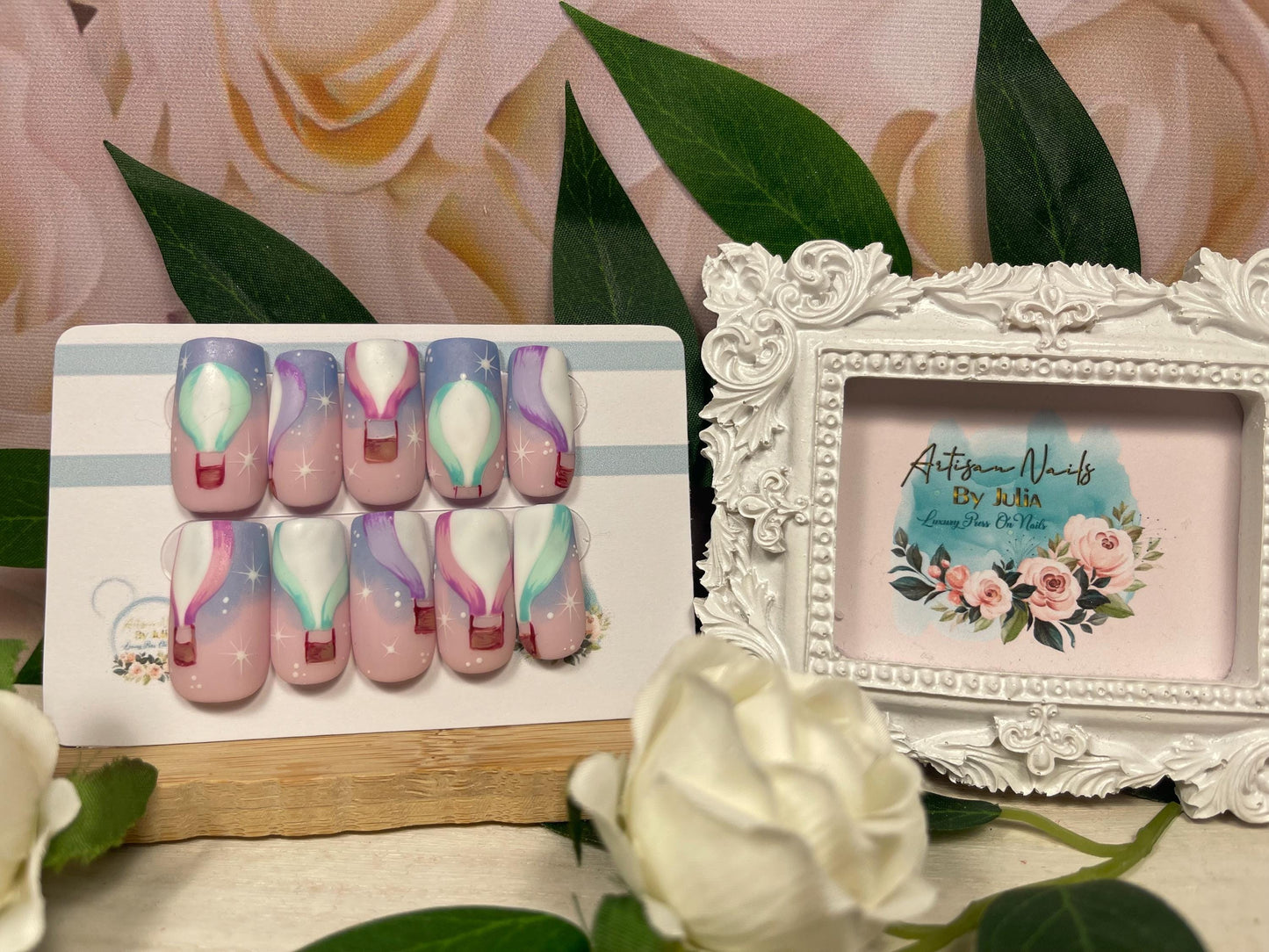 UP & AWAY - Set of 10 Hot Air Balloon Nails
