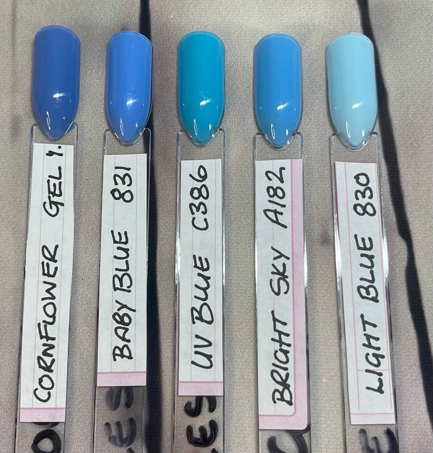 THE BLUES - Block colour or French Tip - Set of 10 Solid Colour or French Tip Nails