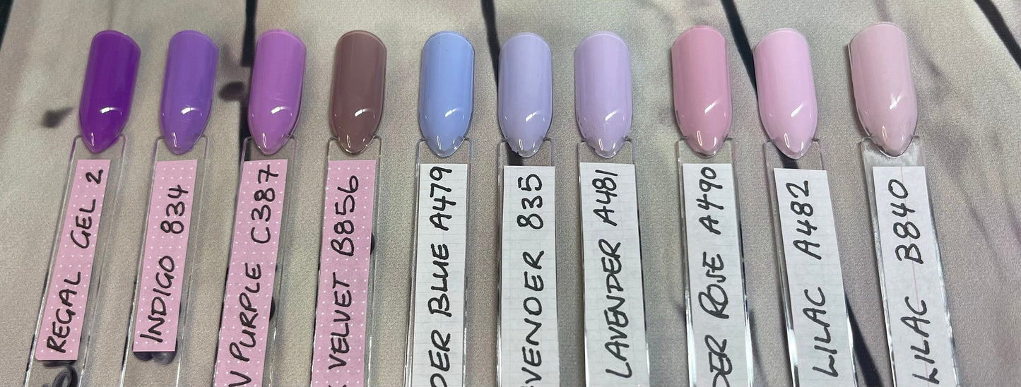 THE PURPLES - Block colour or French Tip - Set of 10 Solid Colour or French Tip Nails