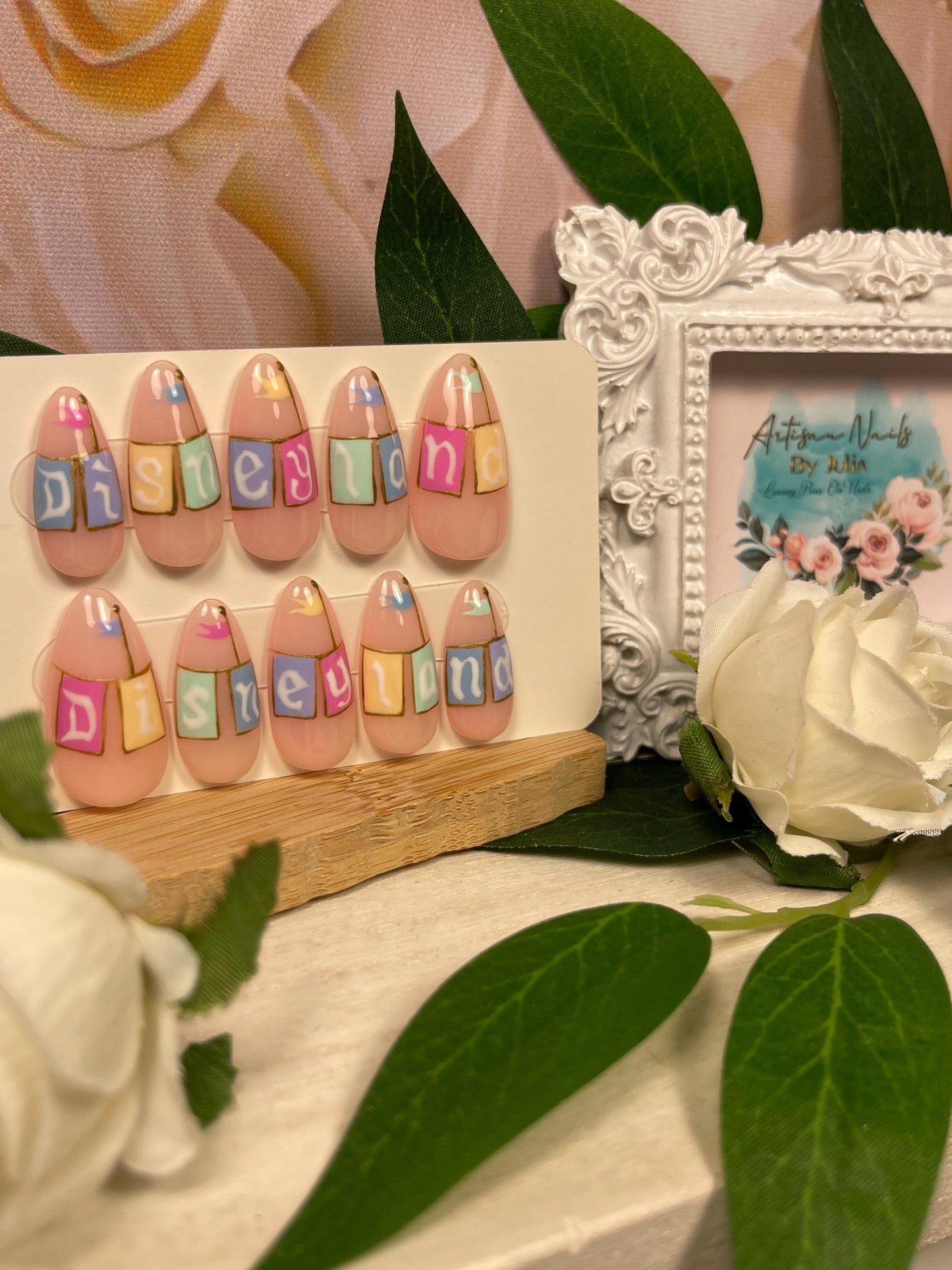 HAPPIEST PLACE on EARTH   - Set of 10 Bunting & Flag Nails