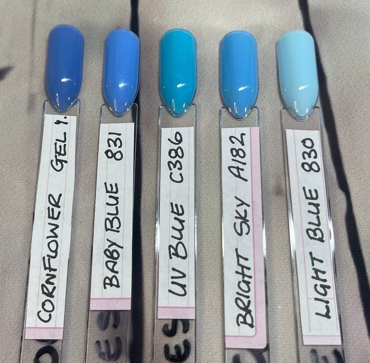 THE BLUES - Block colour or French Tip - Set of 10 Solid Colour or French Tip Nails