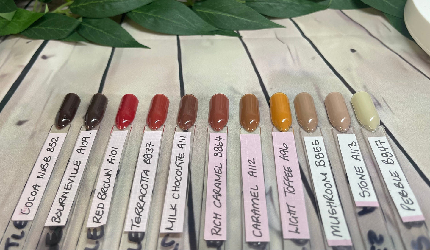 THE BROWNS - Block colour or French Tip - Set of 10 Solid Colour or French Tip Nails