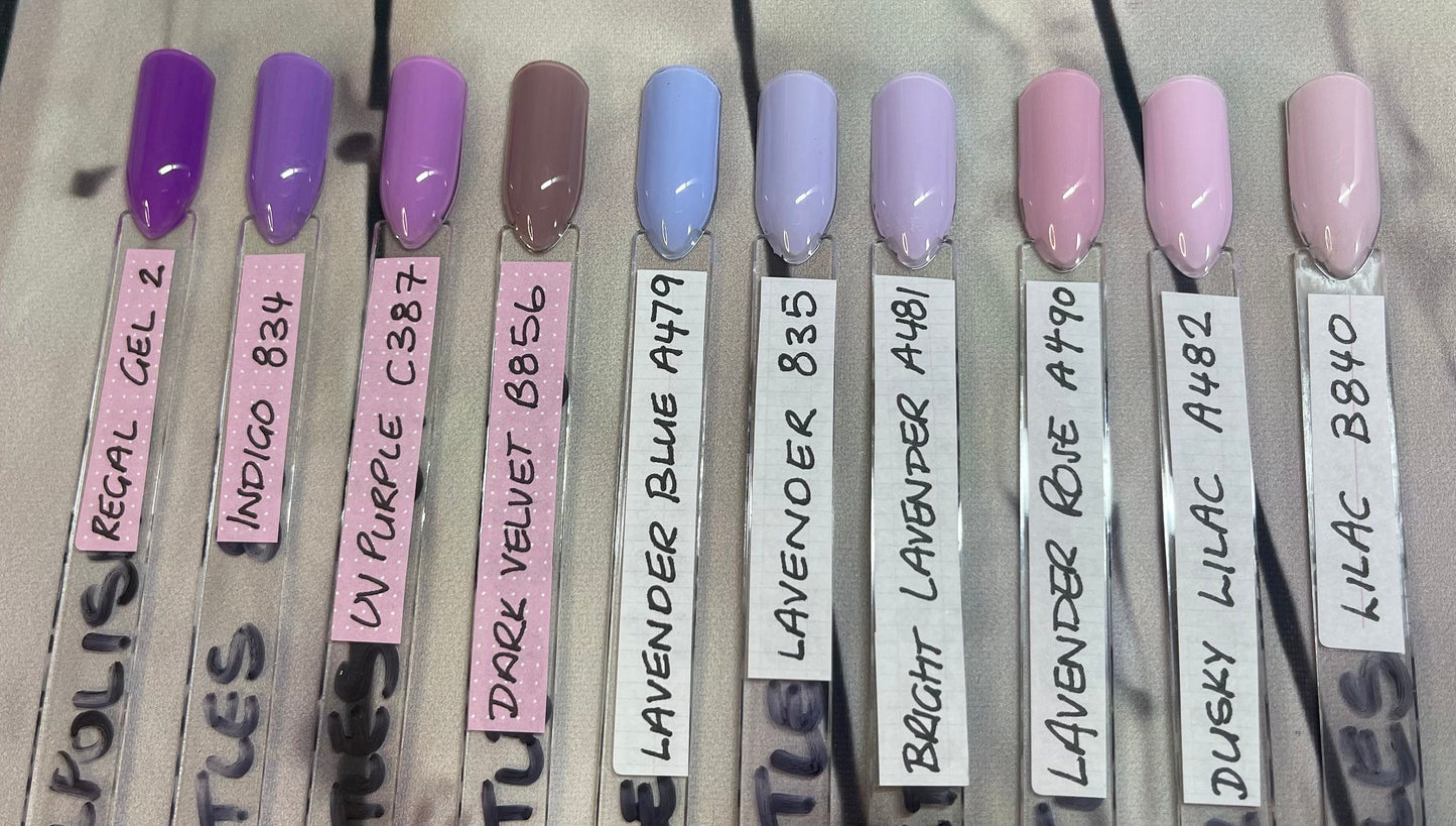 THE PURPLES - Block colour or French Tip - Set of 10 Solid Colour or French Tip Nails