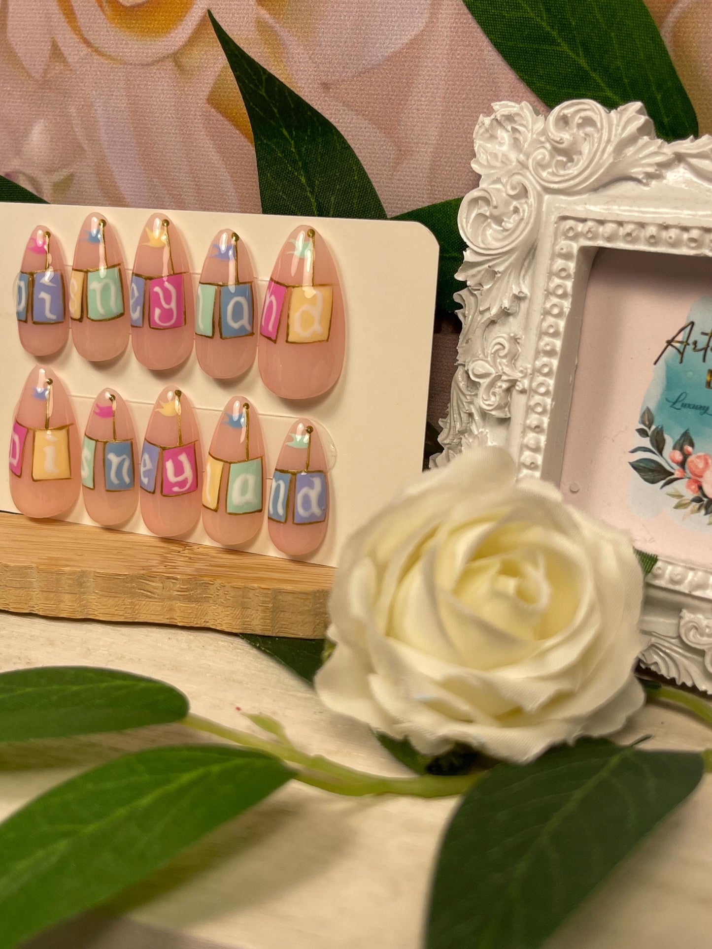 HAPPIEST PLACE on EARTH   - Set of 10 Bunting & Flag Nails