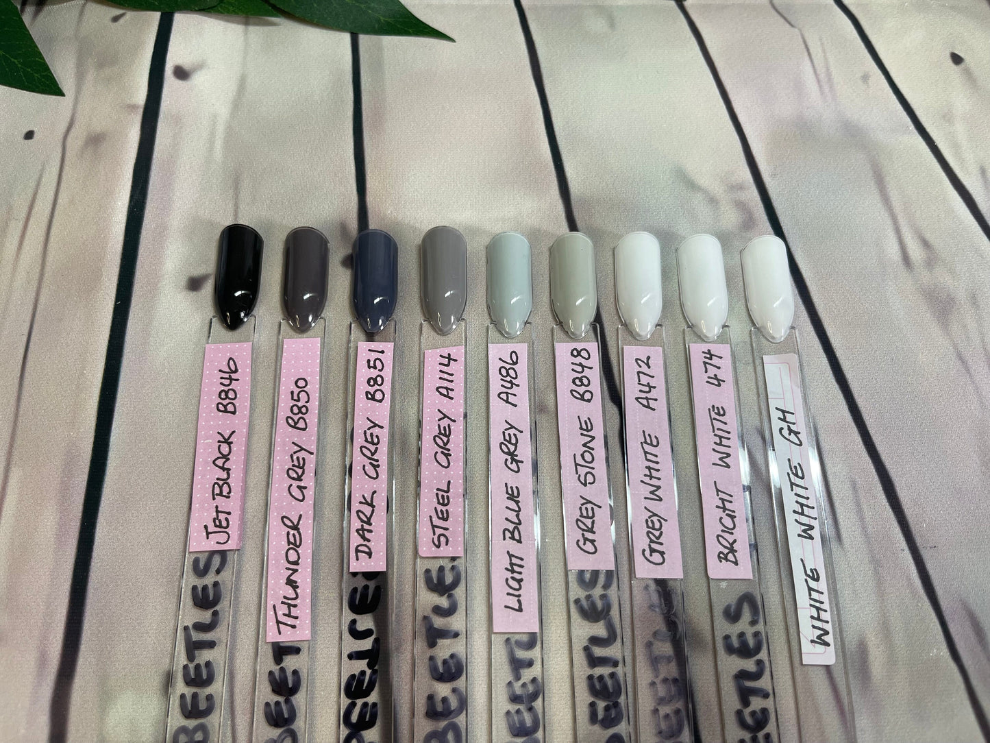 THE BLACK GREYS - Block colour or French Tip - Gel Press on Nails - Set of 10 Solid Colour or French Tip