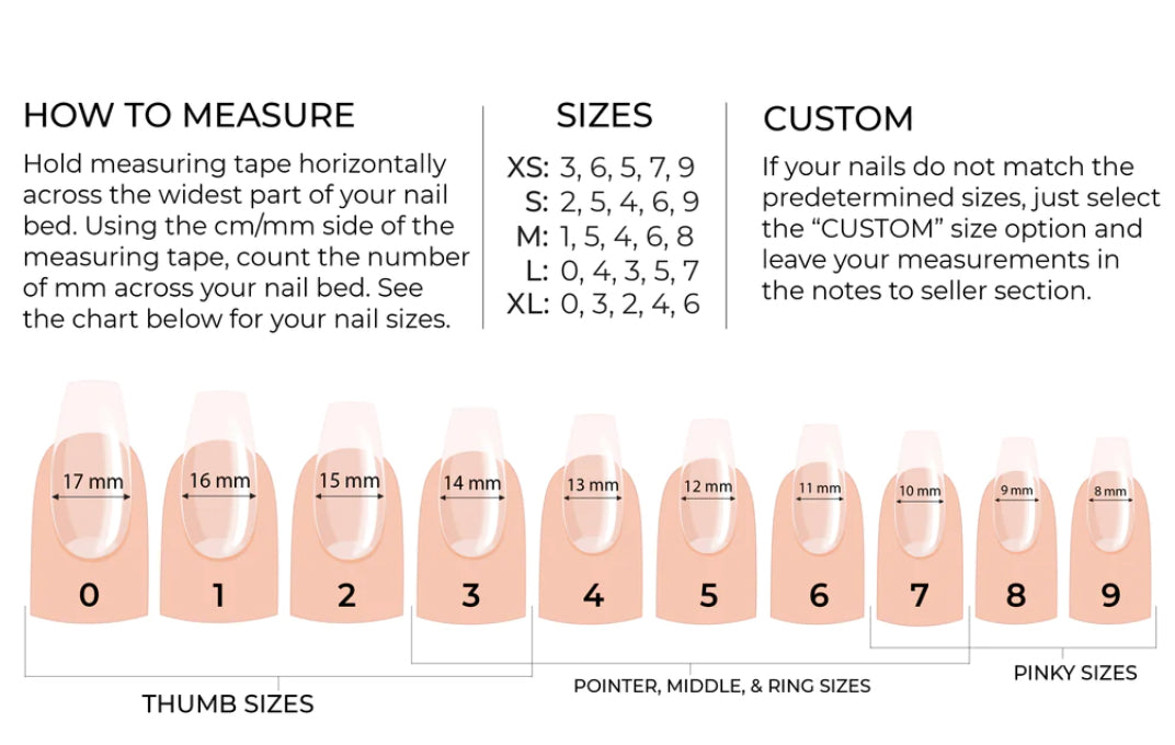 UPON A STAR - Gel Press on Nails - Lot de 10 ongles Cloud Tip avec étoiles - Fabriqué sur commande