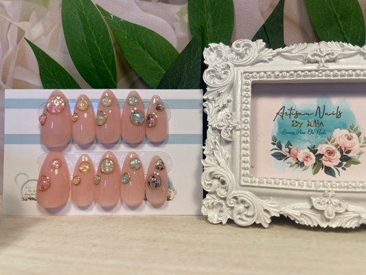 OPAL BUBBLES - Juego de 10 uñas encapsuladas en nácar
