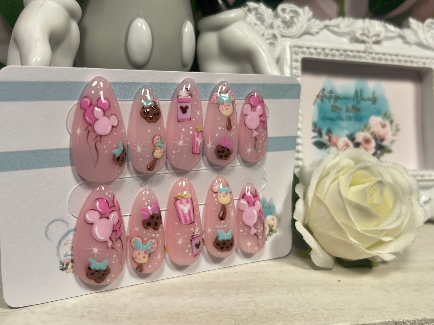 DISNEY FANCIES - Set of 10 Pastel Disney Snack Inspired Nails
