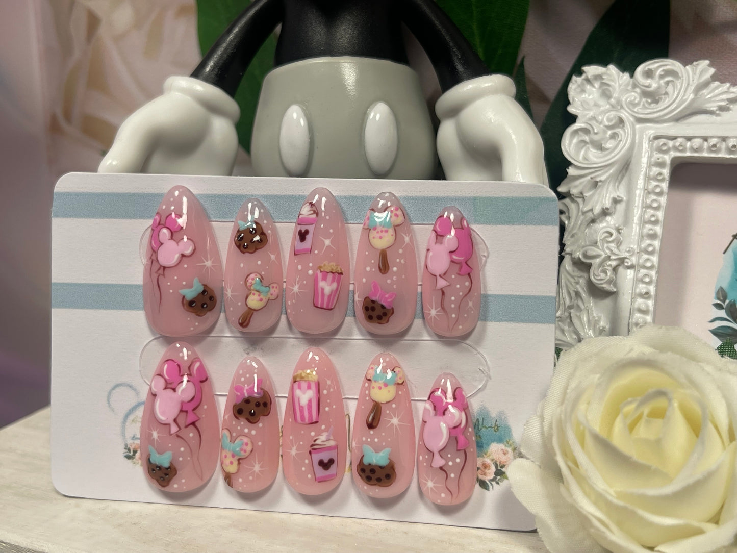 DISNEY FANCIES - Set of 10 Pastel Disney Snack Inspired Nails