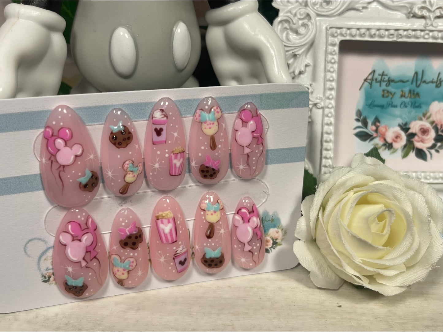 DISNEY FANCIES - Set of 10 Pastel Disney Snack Inspired Nails