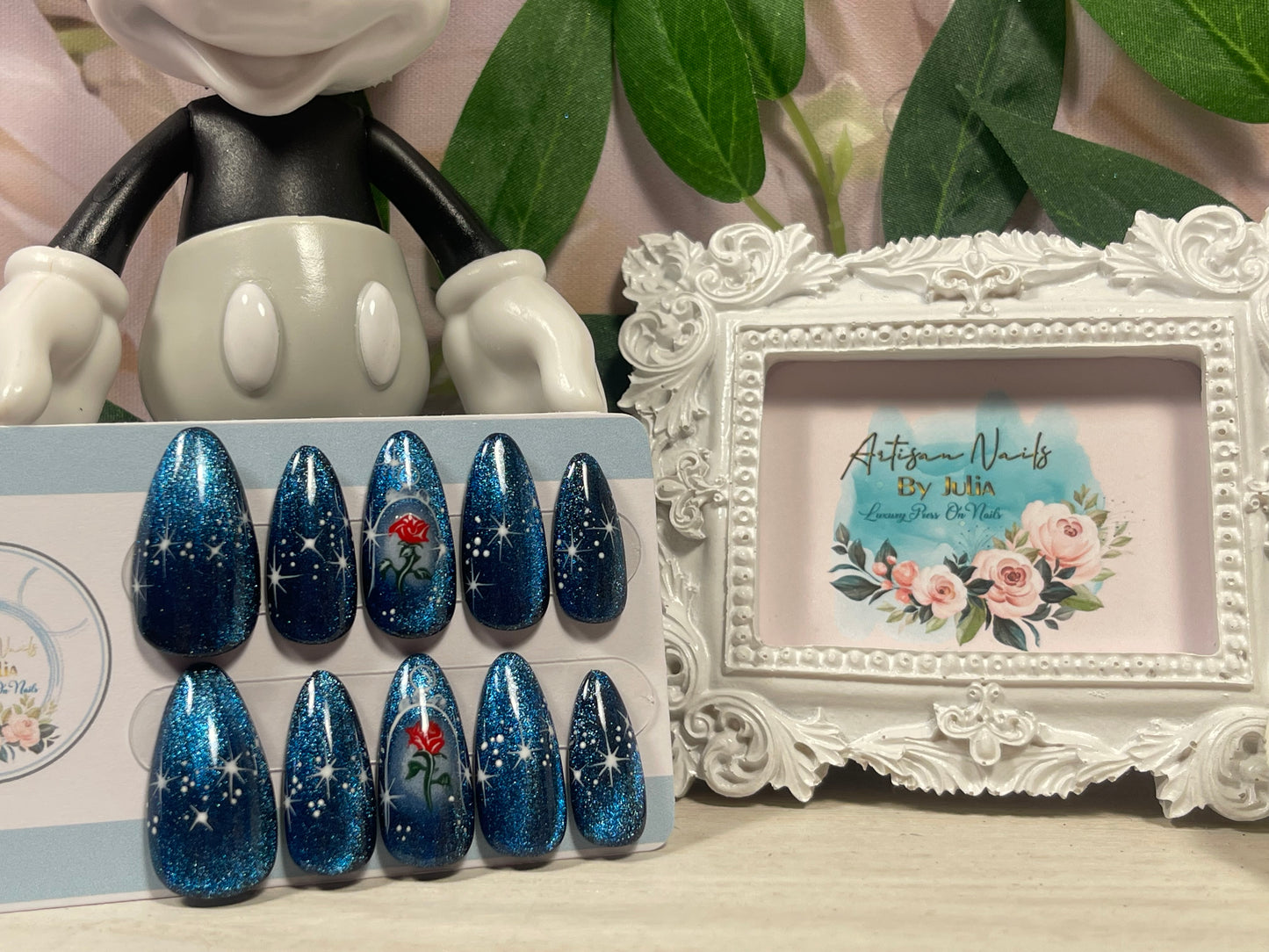 DUCK'N'TWEED - Gel Press on Nails - Lot de 10 ongles en tweed inspirés de Donald - Fabriqués sur commande