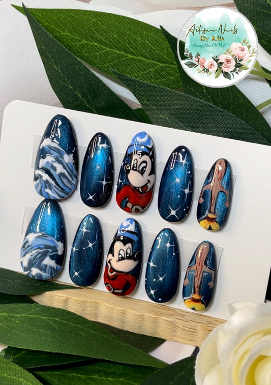 SORCERER’S APPRENTICE -  Set of 10 Fantasia inspired Nails