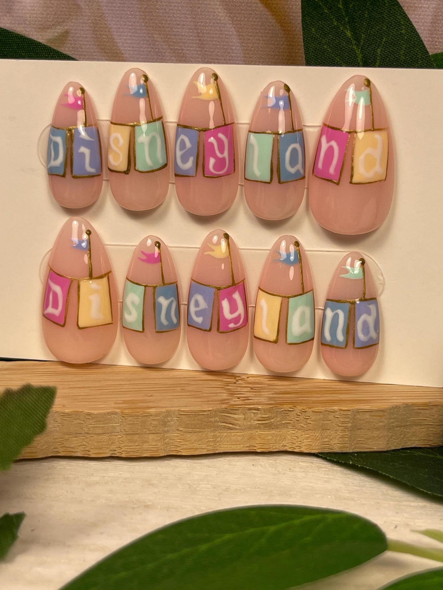 HAPPIEST PLACE on EARTH   - Set of 10 Bunting & Flag Nails