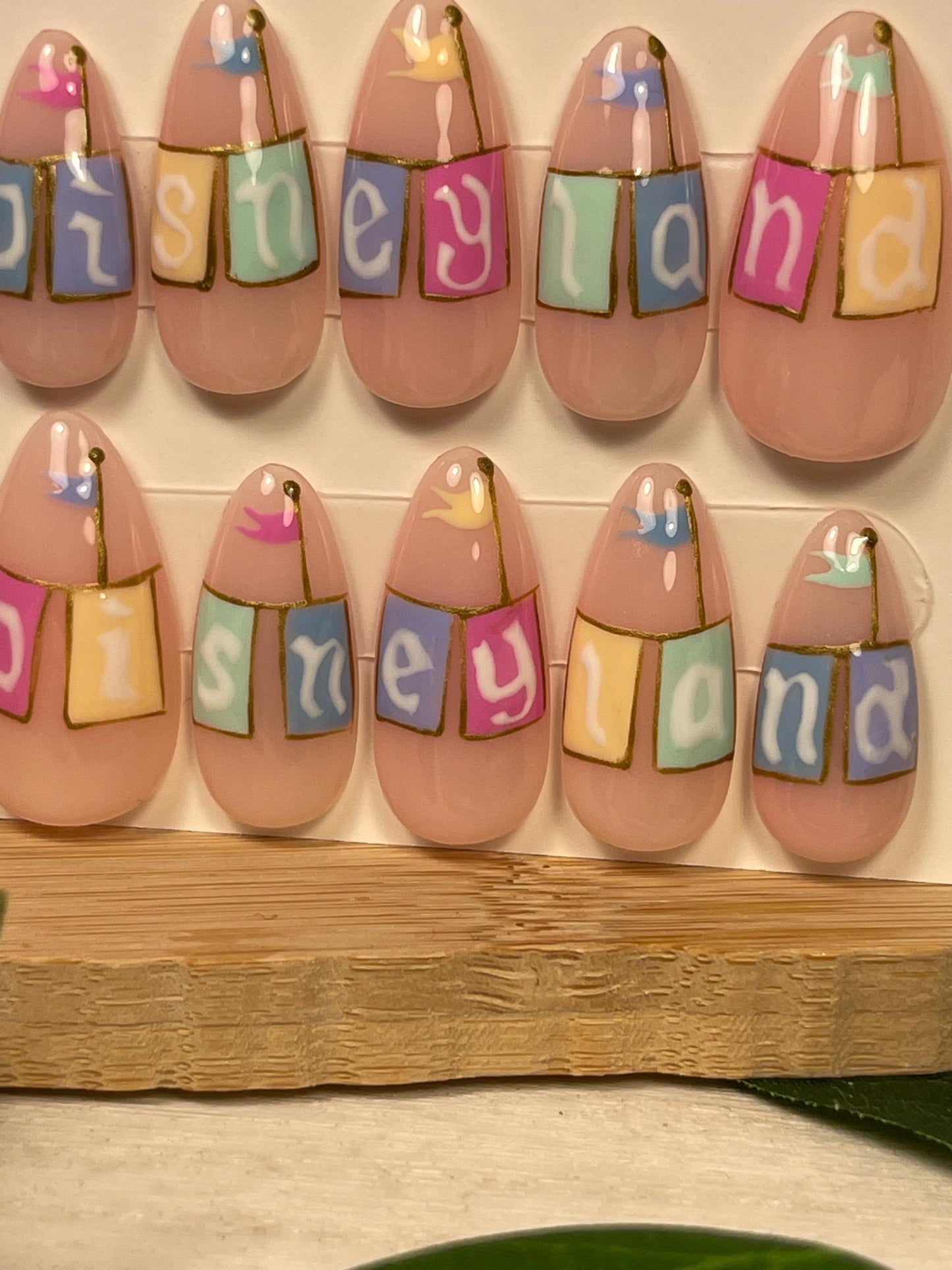 HAPPIEST PLACE on EARTH   - Set of 10 Bunting & Flag Nails
