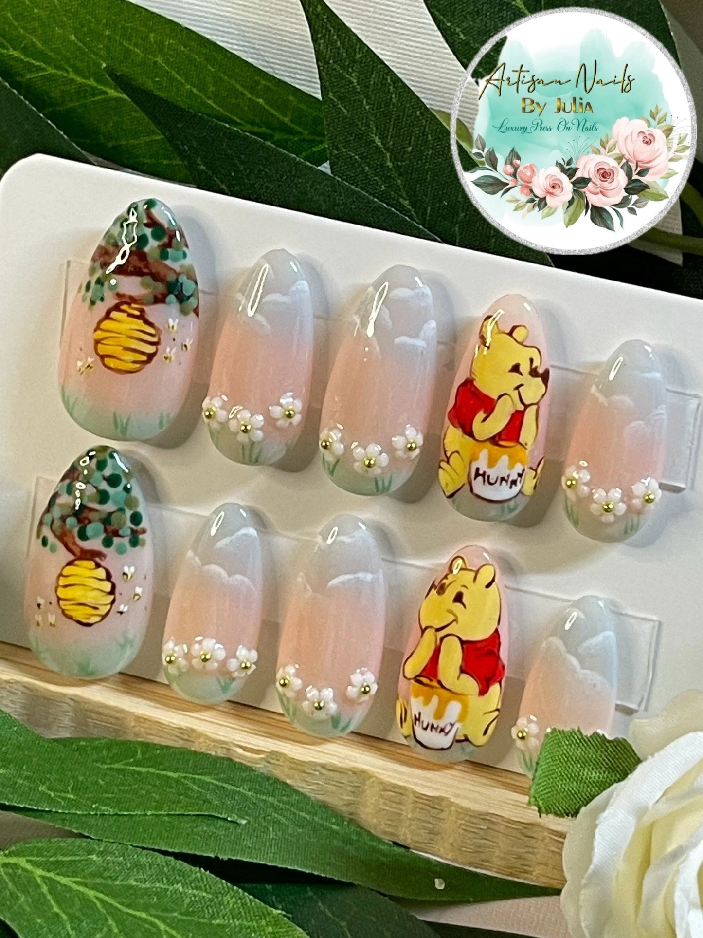 OSO VIEJO TONTO - Juego de 10 uñas de Winnie the Pooh