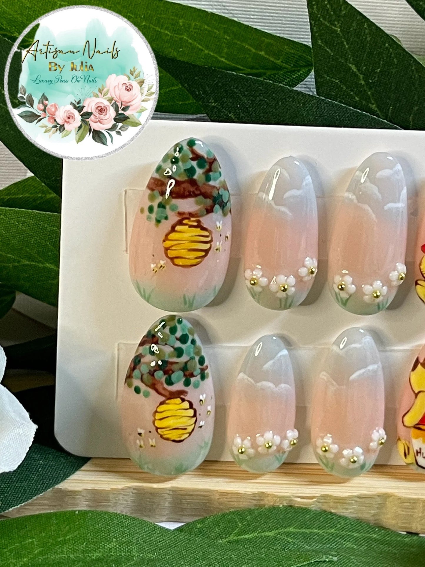 OSO VIEJO TONTO - Juego de 10 uñas de Winnie the Pooh