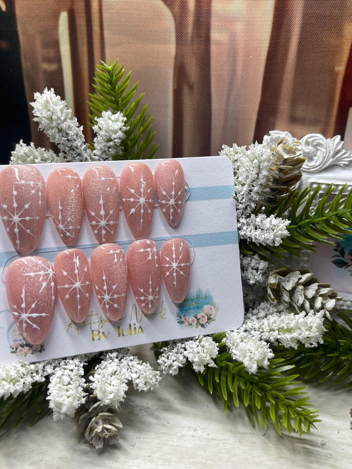 GRACEFUL - Ongles en gel à presser - Ensemble d'ongles neige œil de chat - Fabriqués sur commande