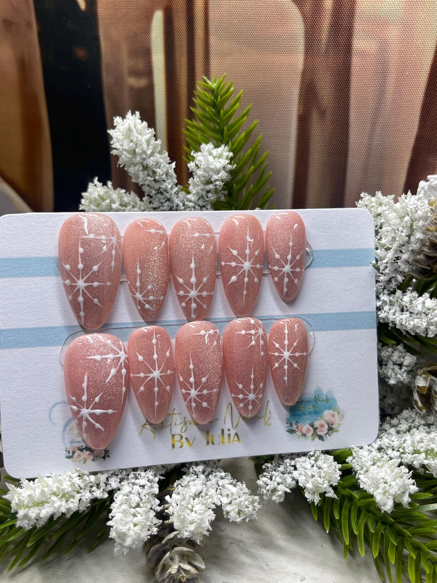 GRACEFUL - Ongles en gel à presser - Ensemble d'ongles neige œil de chat - Fabriqués sur commande