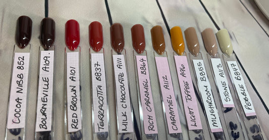 THE BROWNS - Block colour or French Tip - Set of 10 Solid Colour or French Tip Nails