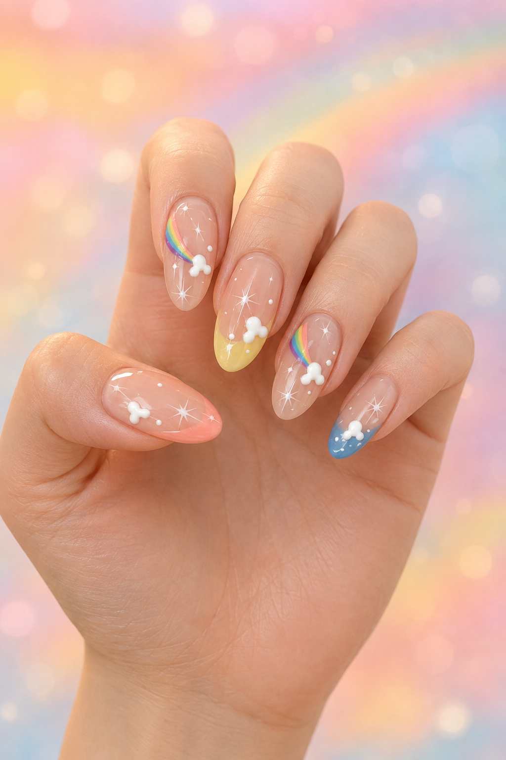 Magic in Colour | Rainbow Mouse Inspired Gel Press On Nails