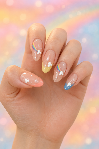 Magic in Colour | Rainbow Mouse Inspired Gel Press On Nails