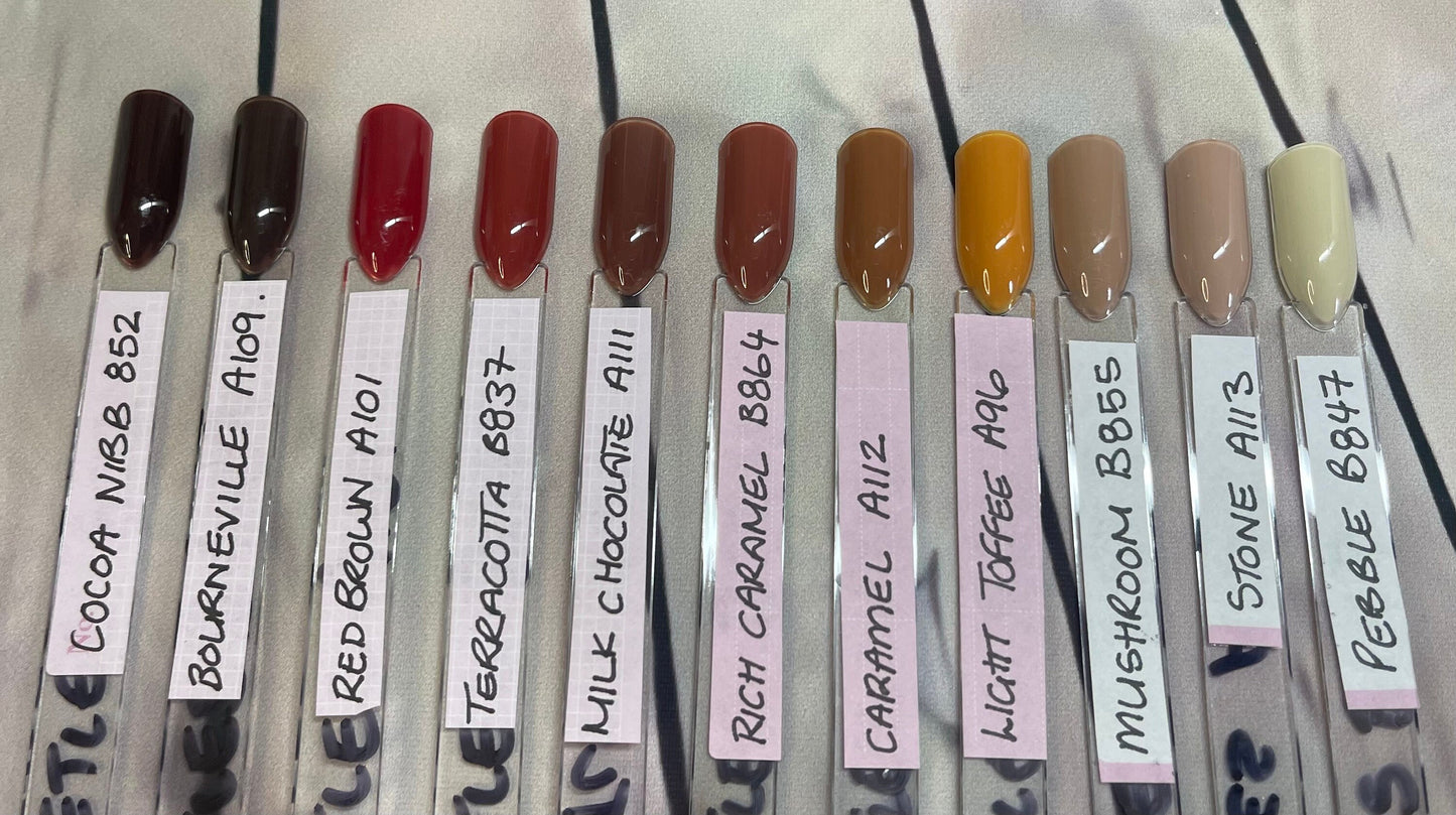 THE BROWNS - Block colour or French Tip - Set of 10 Solid Colour or French Tip Nails