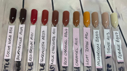 THE BROWNS - Block colour or French Tip - Set of 10 Solid Colour or French Tip Nails