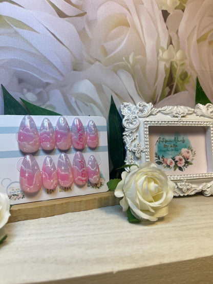 LOVER - Set of 10 Sunset Colours, Cloud & Stars Nails