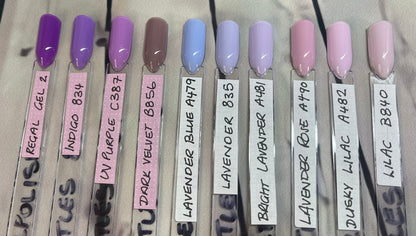 THE PURPLES - Block colour or French Tip - Set of 10 Solid Colour or French Tip Nails