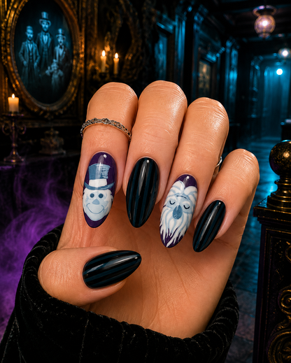 Ghost Hosts | Haunted Mansion Inspired Halloween Press On Nails Description