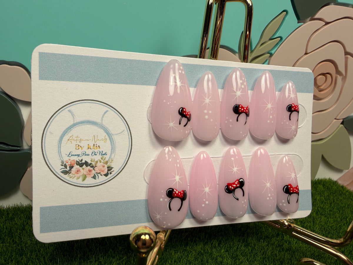 LOVE STORY - Gel Press on Nails - Lot de 10 faux ongles en dentelle avec roses 3D - Fabriqués sur commande