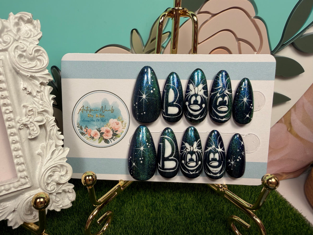 Midnight Mischief | Halloween Cat Eye Gel Press On Nails