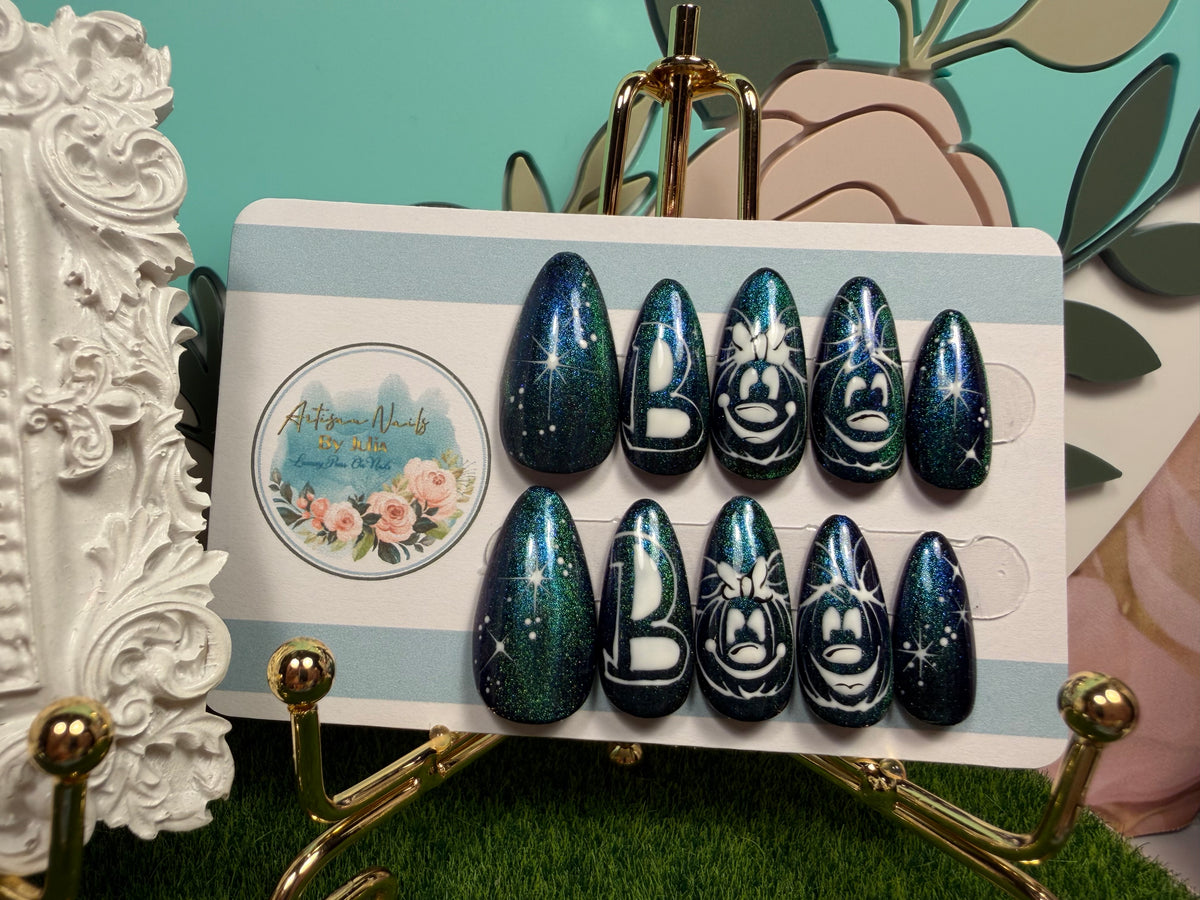 Midnight Mischief | Halloween Cat Eye Gel Press On Nails