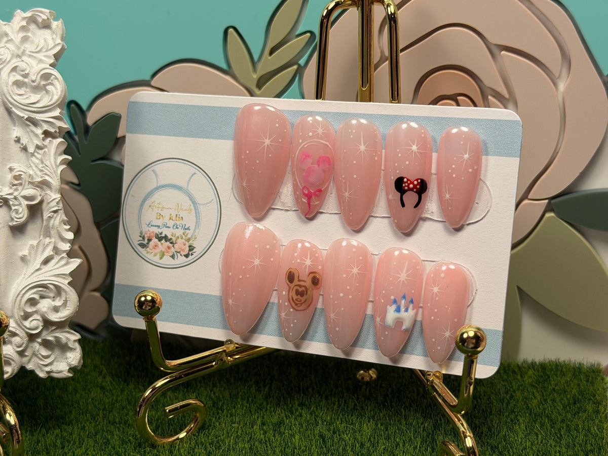 Magic All Day | Pastel Pink Magical Theme Gel Press On Nails