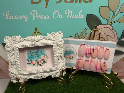 Mad About Plaid | Pink Plaid Press On Nails