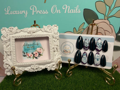 Ghost Hosts | Haunted Mansion Inspired Halloween Press On Nails Description