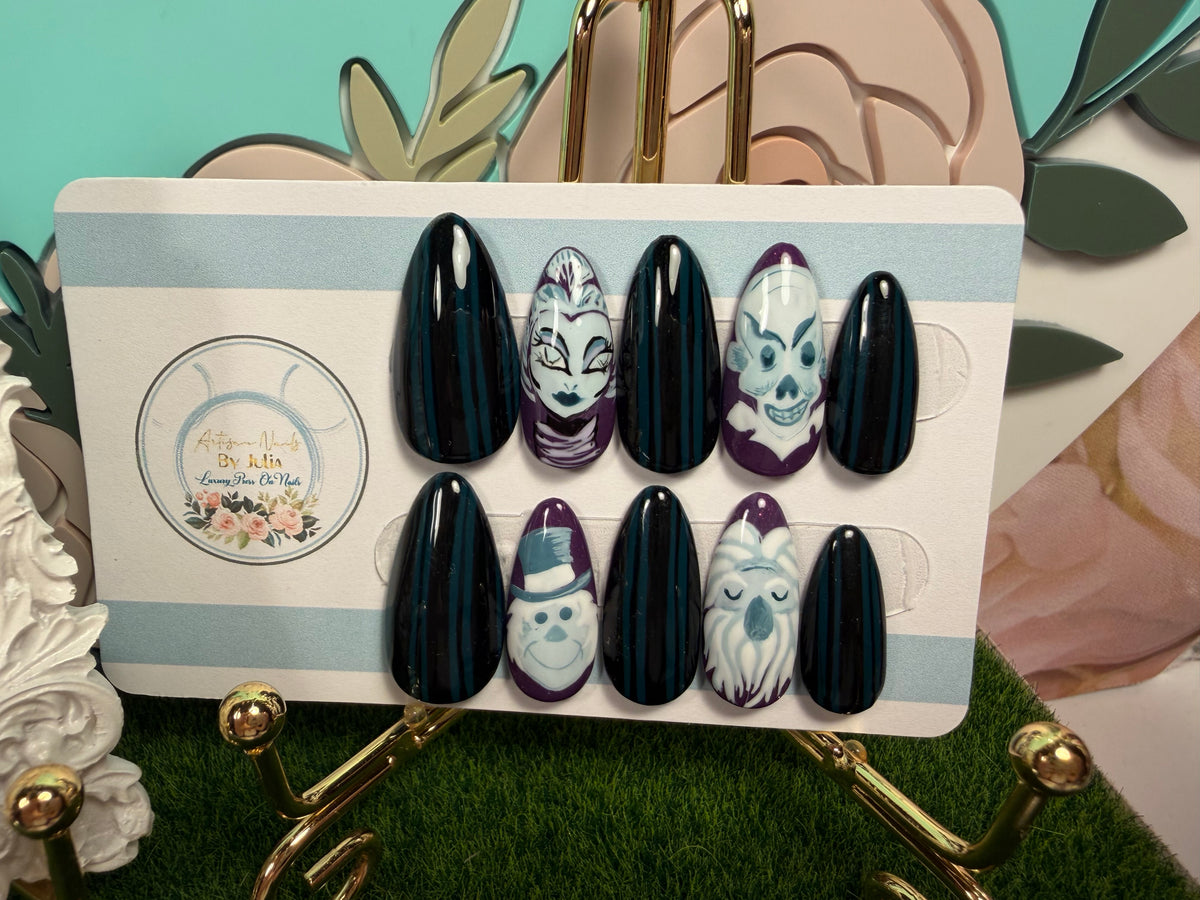 Ghost Hosts | Haunted Mansion Inspired Halloween Press On Nails Description