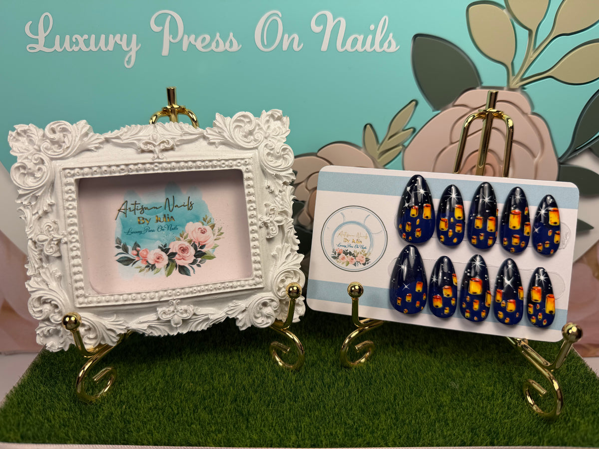 Lantern Wishes | Floating Lantern Press On Nails