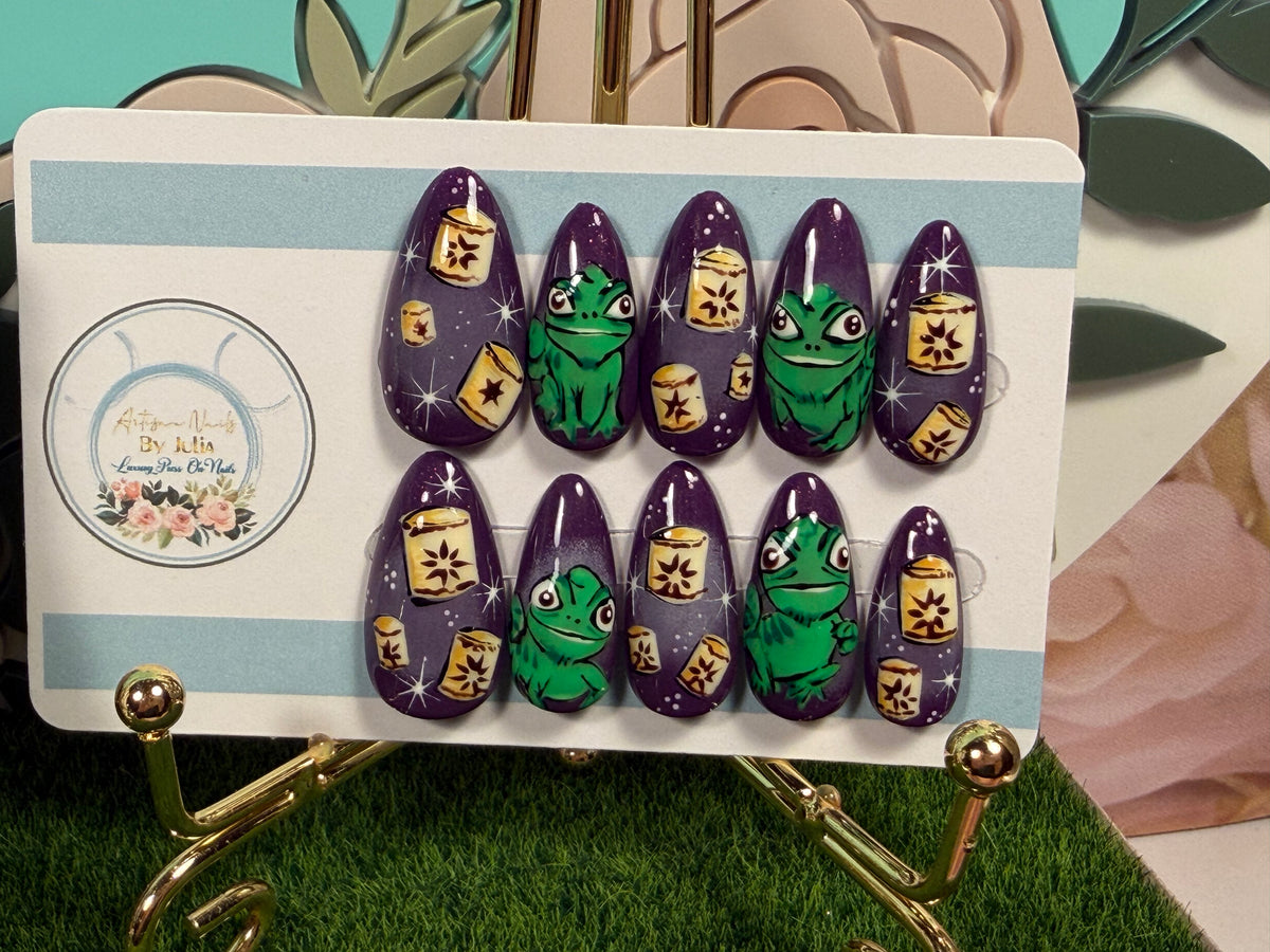 Little Green Trouble | Magical Lantern Press On Nails