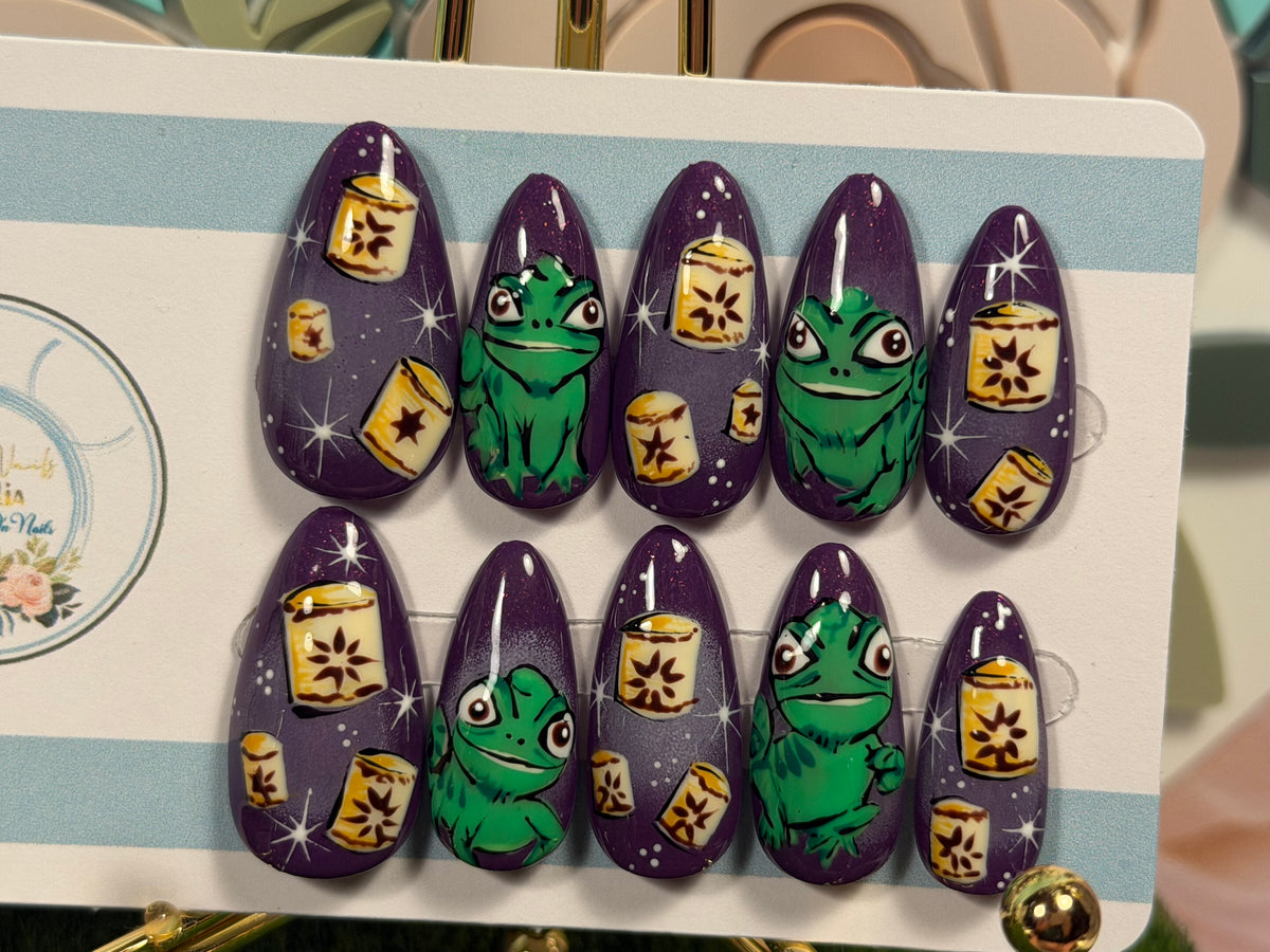 Little Green Trouble | Magical Lantern Press On Nails