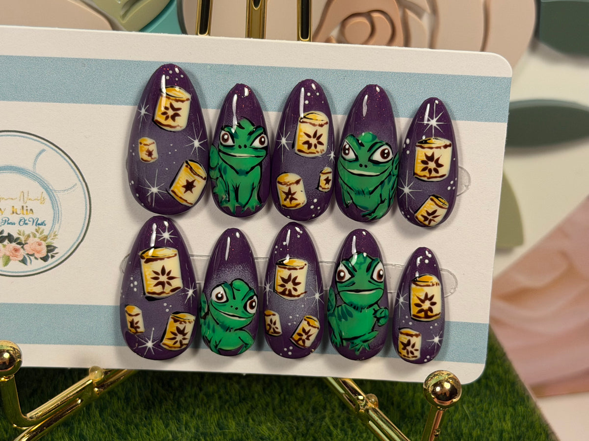 Little Green Trouble | Magical Lantern Press On Nails