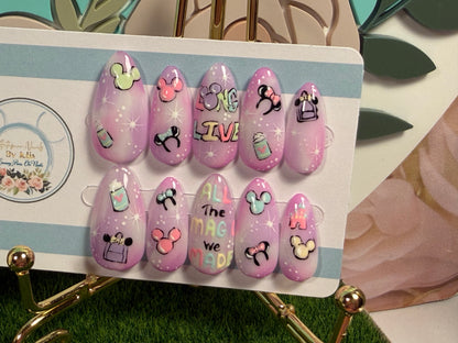 Long Live | Lavender Magical Music Press On Nails