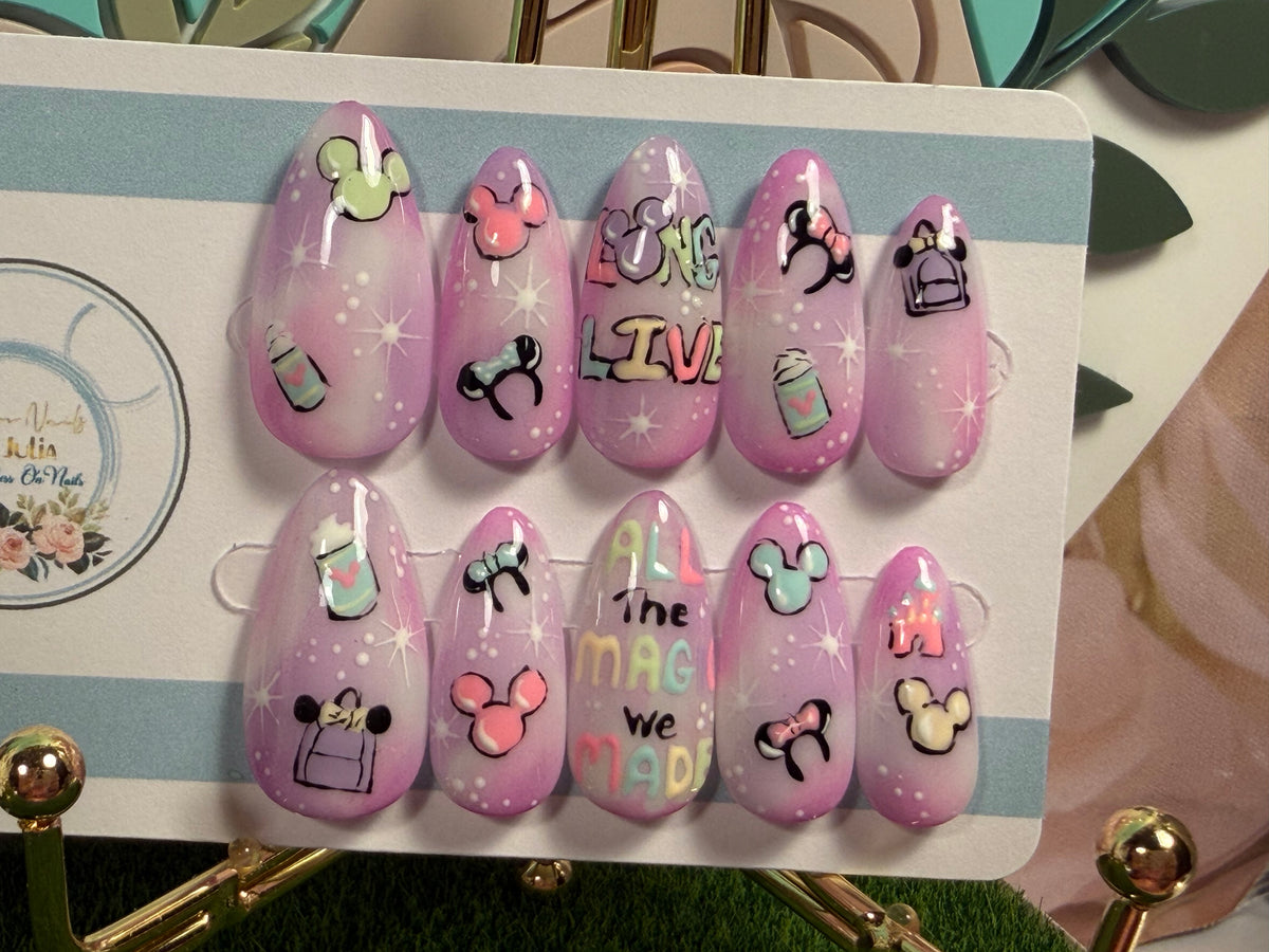 Long Live | Lavender Magical Music Press On Nails