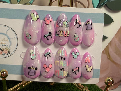 Long Live | Lavender Magical Music Press On Nails