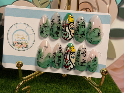 Look What You Made Me Do | Green Magical Press On Nails