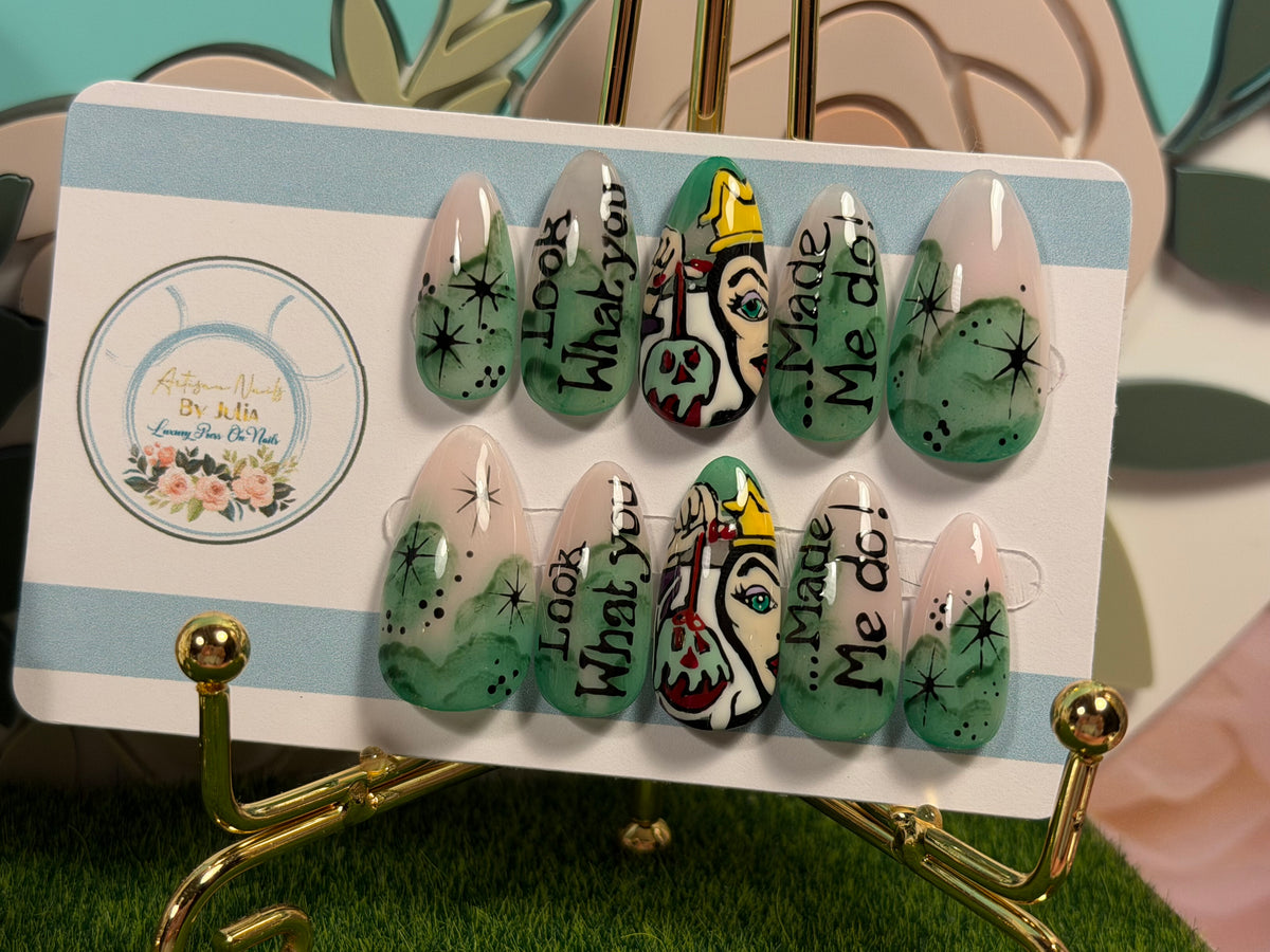 Look What You Made Me Do | Green Magical Press On Nails