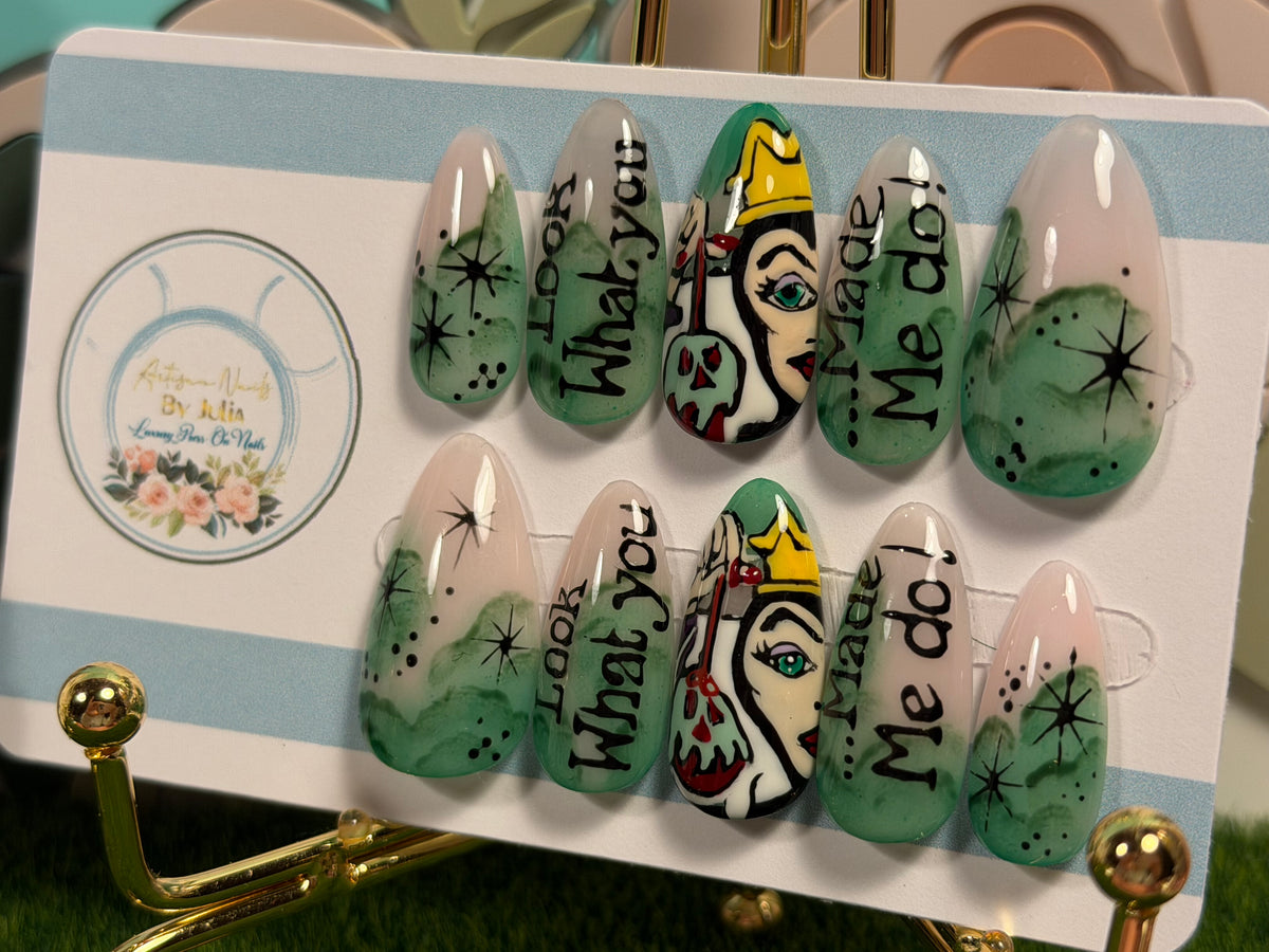 Look What You Made Me Do | Green Magical Press On Nails
