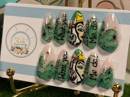 Look What You Made Me Do | Green Magical Press On Nails